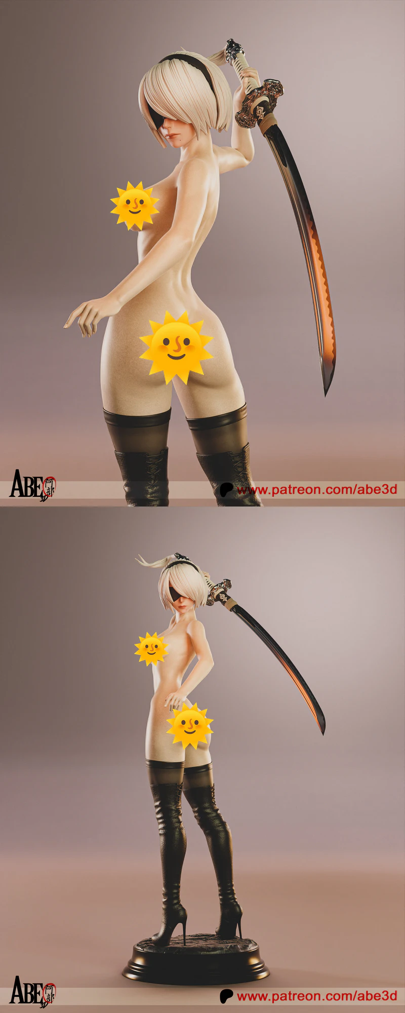 2B Nier Automata Extra STL model for 3D printing