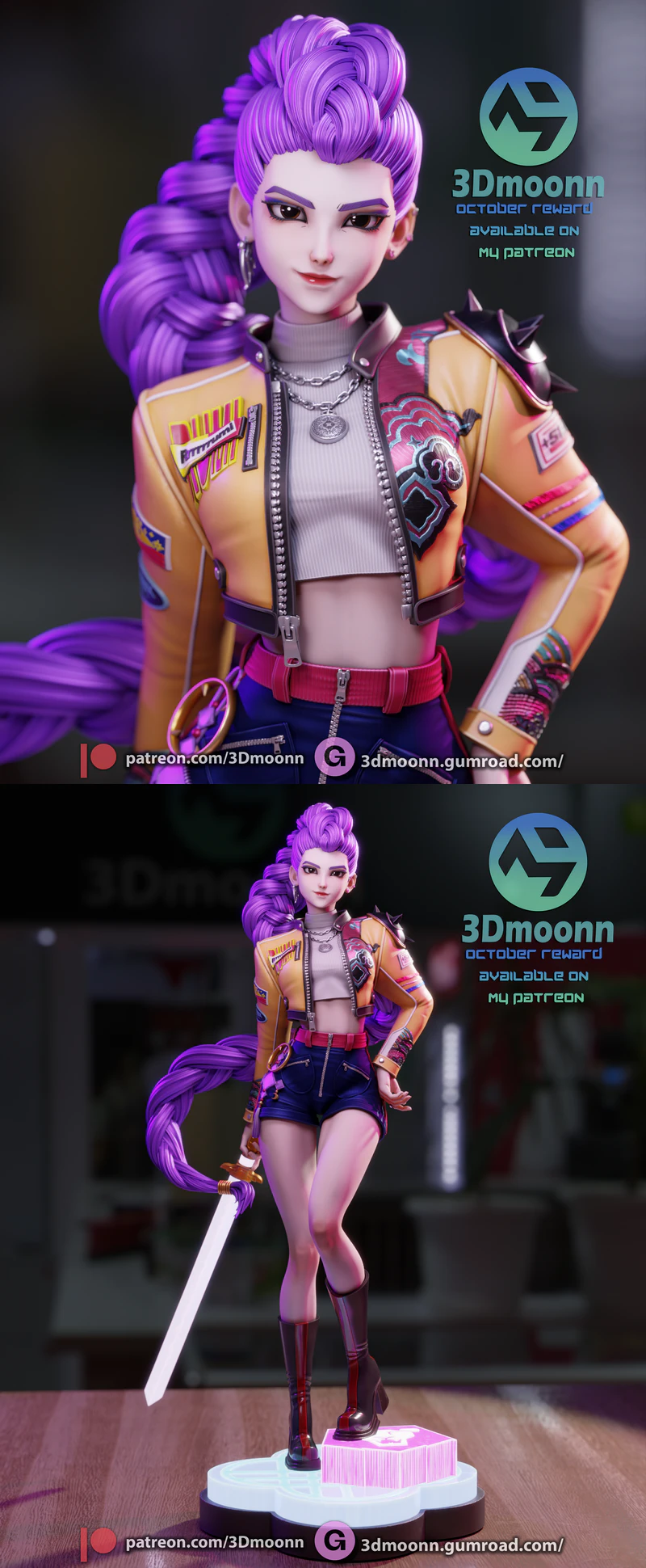 Rumi KPop Demon Hunter STL Figure for 3D Printer STL model for 3D printing