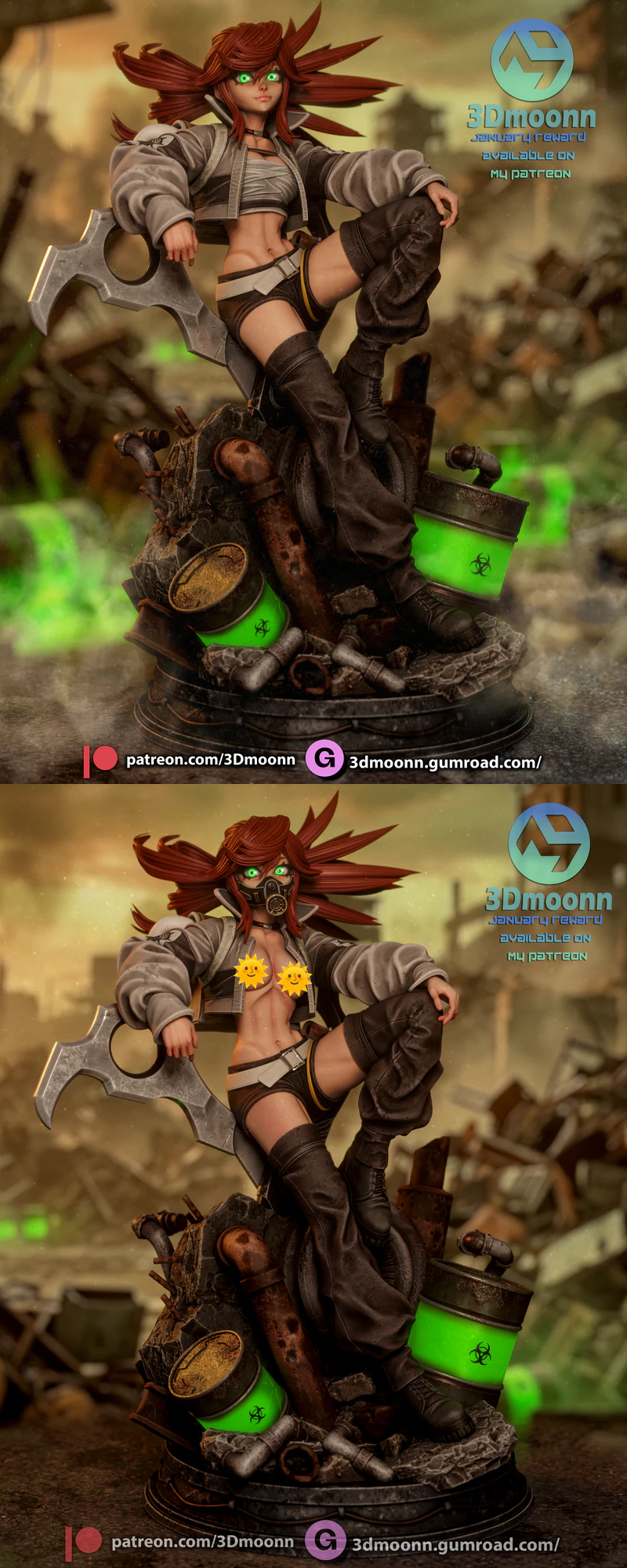 Gachiakuta – Riyo Reaper STL File for 3D Printing STL model for 3D printing