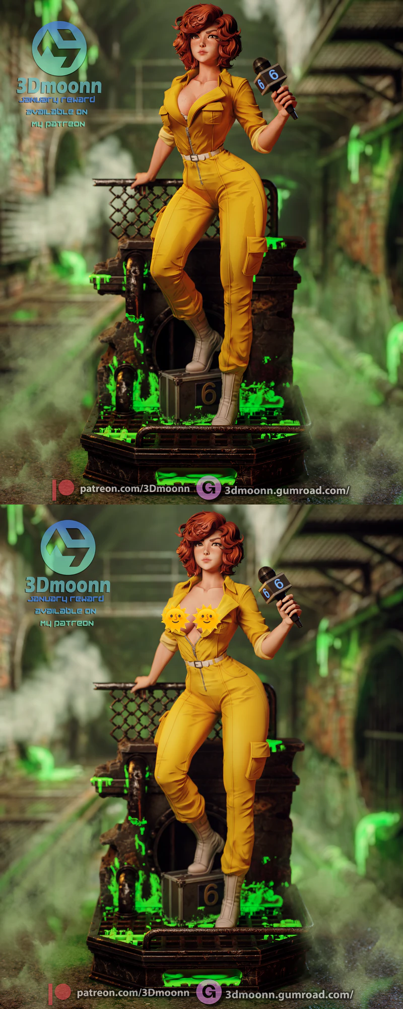 TMNT – April ONeil 3D Printable STL Figure for 3D Printing STL model for 3D printing