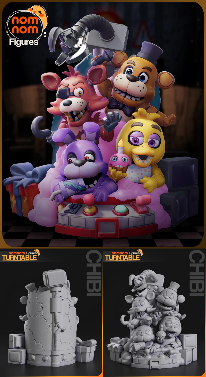 Five Nights at Freddys 3D Printable Figure STL Model STL model for 3D printing