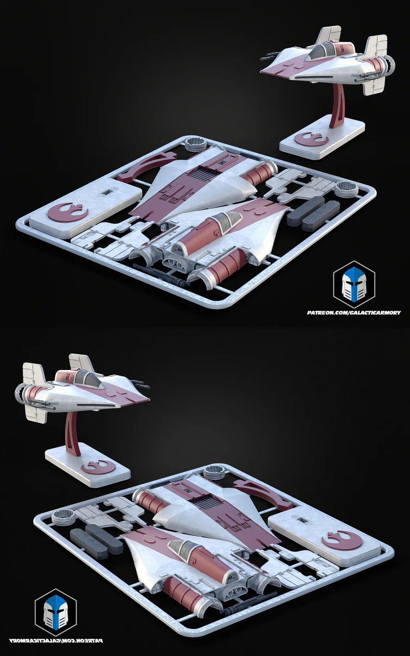 A-Wing Kit Card STL File for 3D Printing STL model for 3D printing