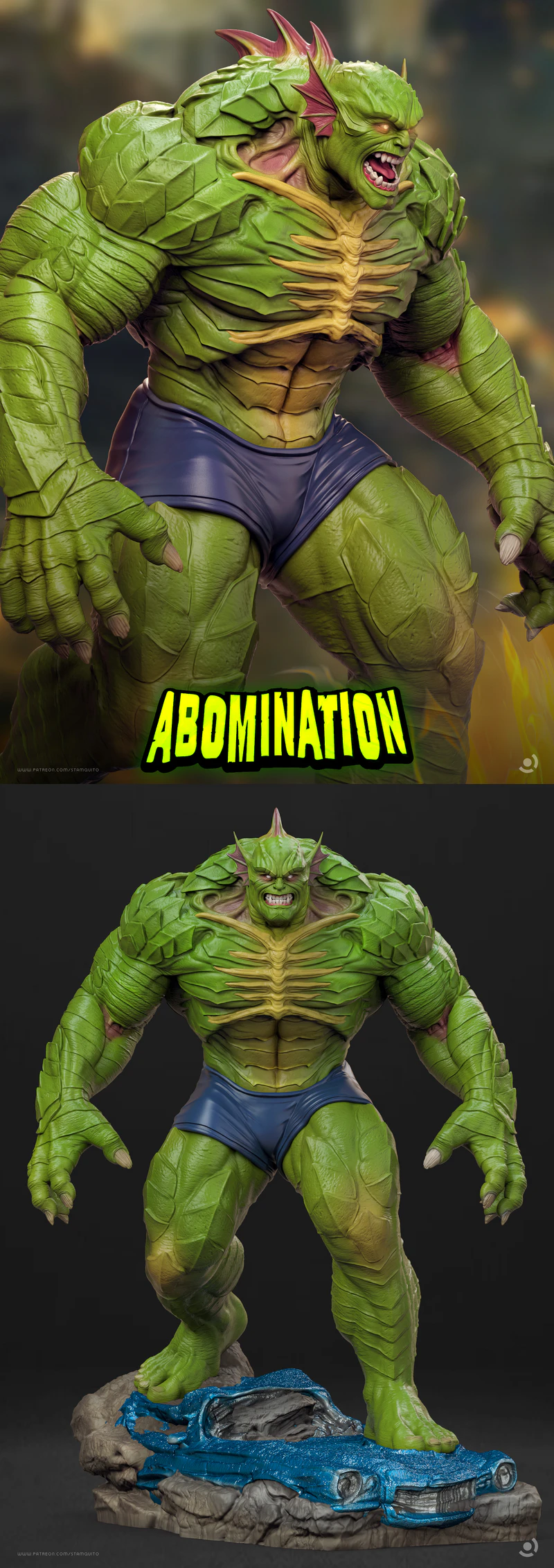 ABOMINATION Monstrous Creature STL File for 3D Printing STL model for 3D printing