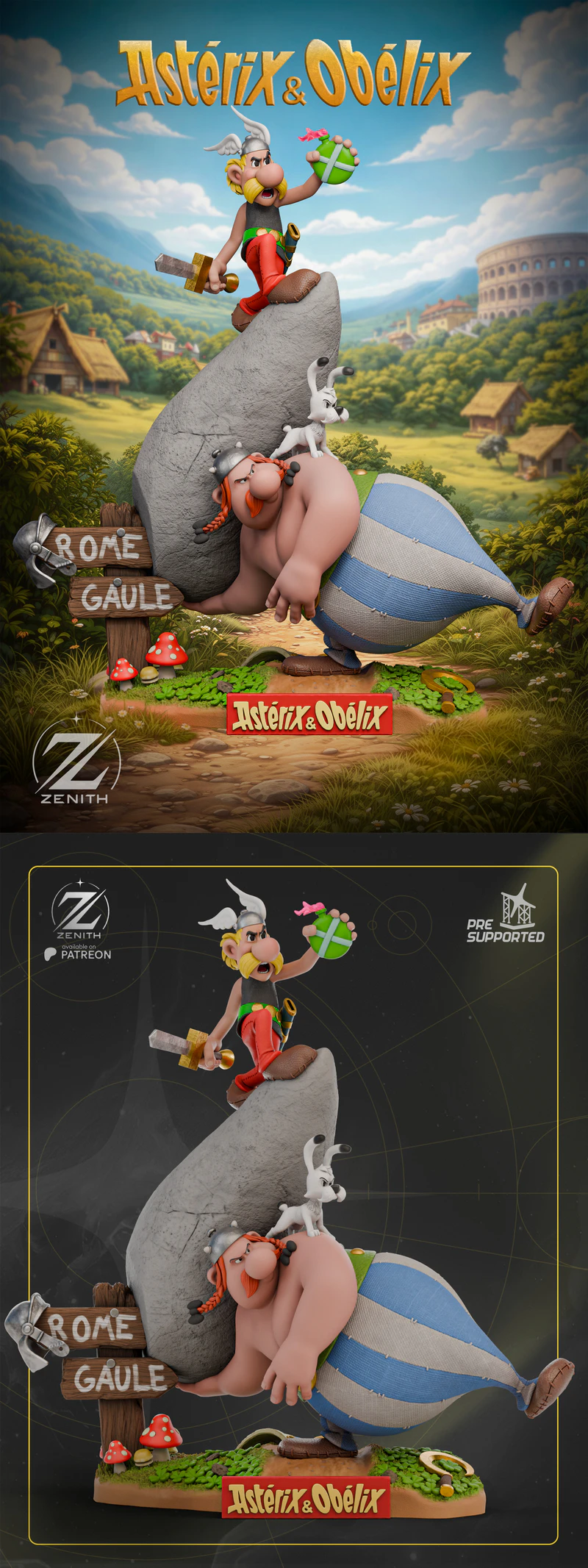 Asterix and Obelix STL File for 3D Printing STL model for 3D printing