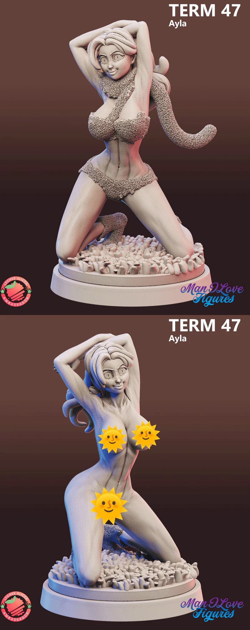 Ayla from Chronno Trigger – 3D Printable Miniature STL File STL model for 3D printing