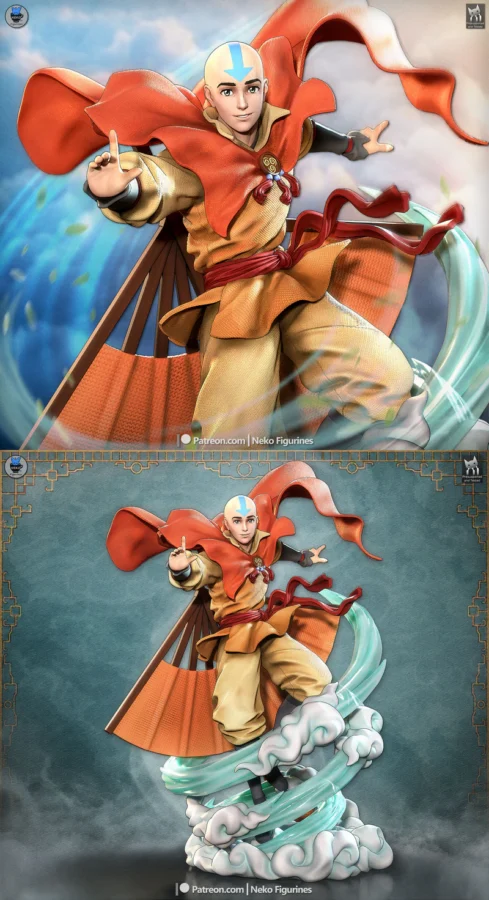 Aang – Avatar The Last Airbender Show Figure STL model for 3D printing