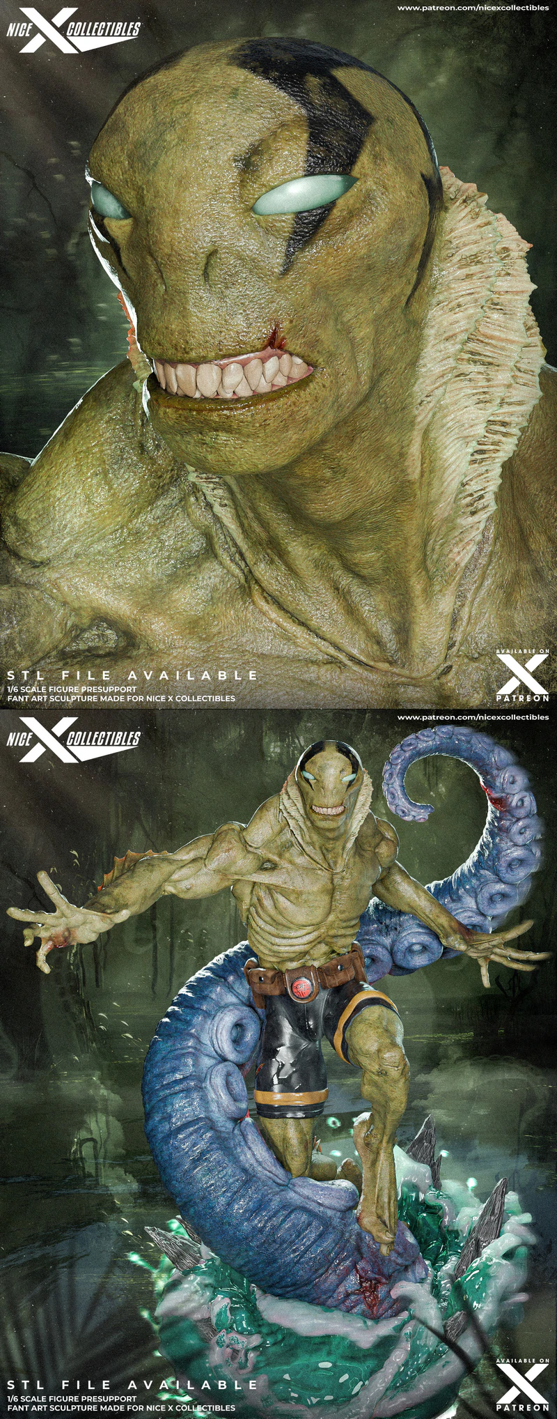 Abe Sapien STL model for 3D printing