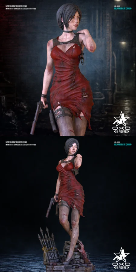 Ada Wong Miniature Figure STL model for 3D printing