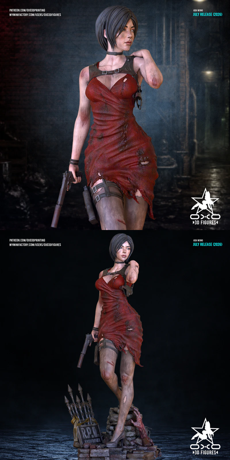 Ada Wong Miniature Figure STL model for 3D printing