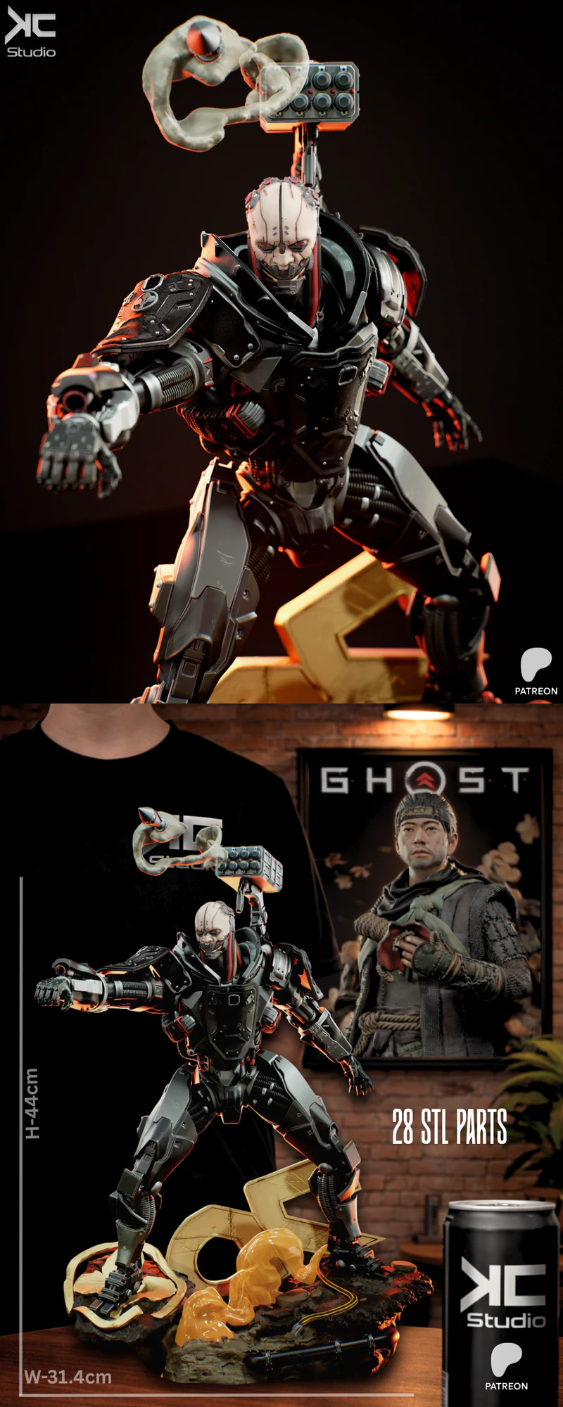 Cyberpunk 2077 Adam Smasher STL 3D Printable Model STL model for 3D printing