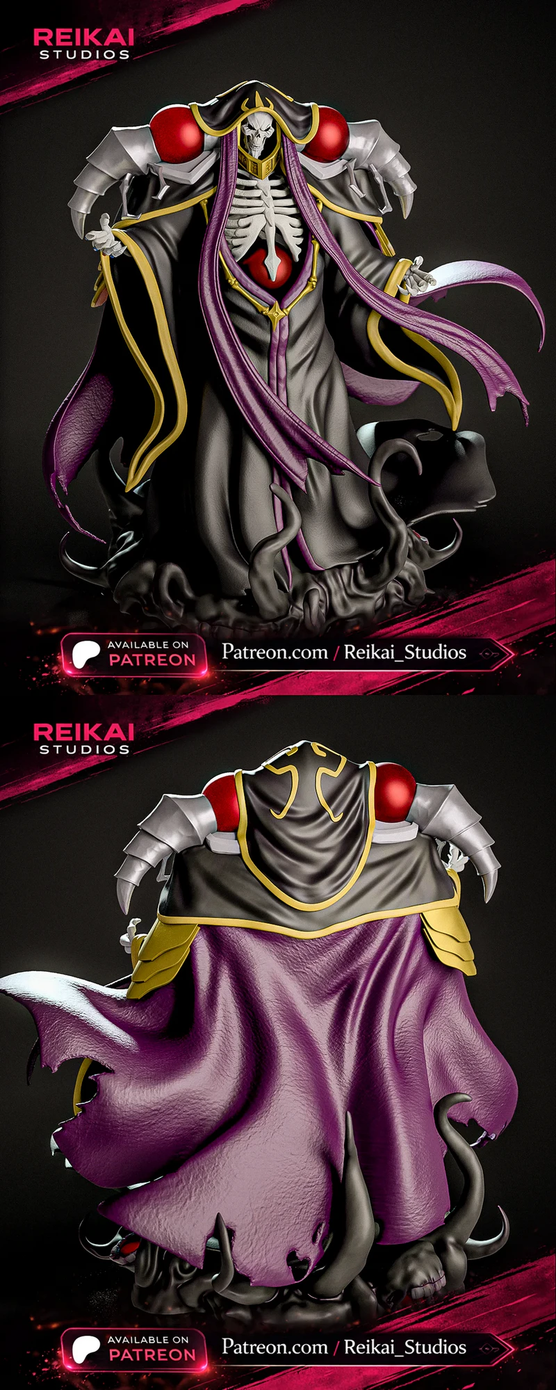 Ainz Ooal Gown STL model for 3D printing
