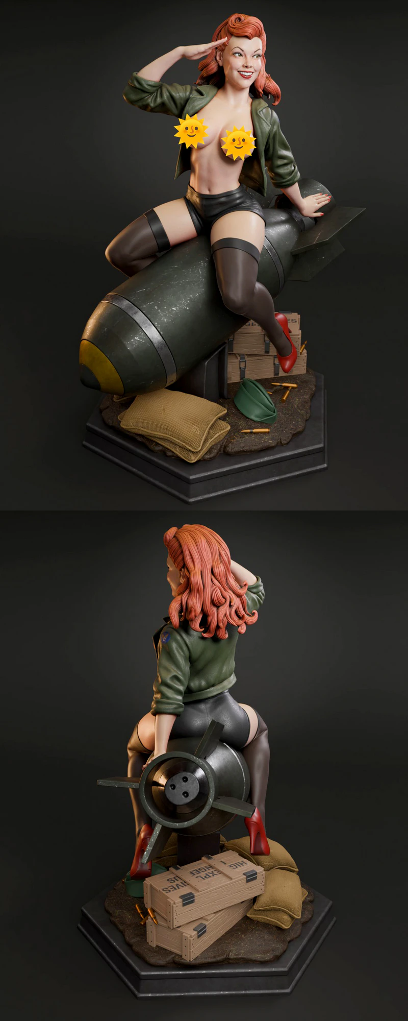 Air Force Bombshell Pin-up Series Extra STL model for 3D printing