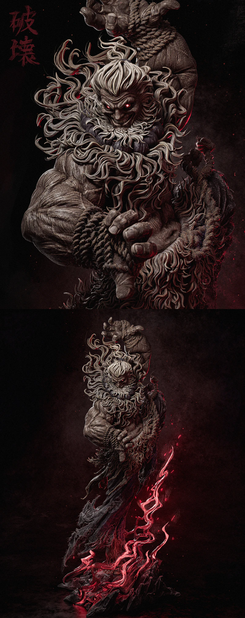 Akuma STL File for 3D Printing – Demon Model STL model for 3D printing