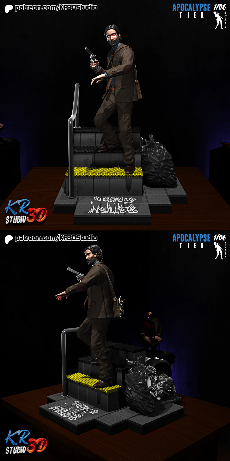 Alan Wake 2 Premium Base STL File for 3D Printing STL model for 3D printing