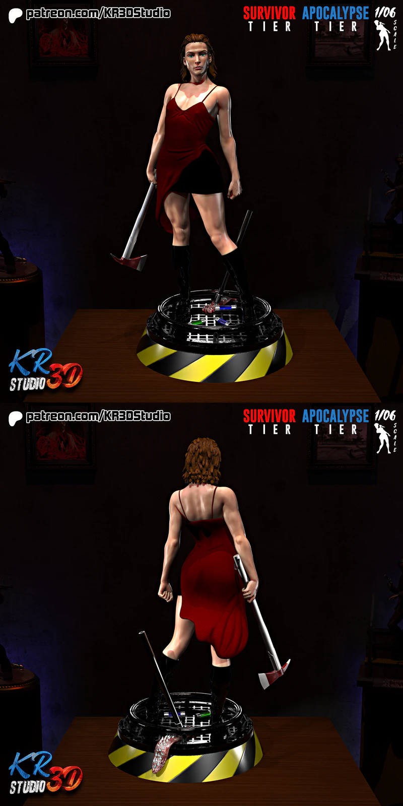 Alice Abernathy Resident Evil STL Figure Model STL model for 3D printing