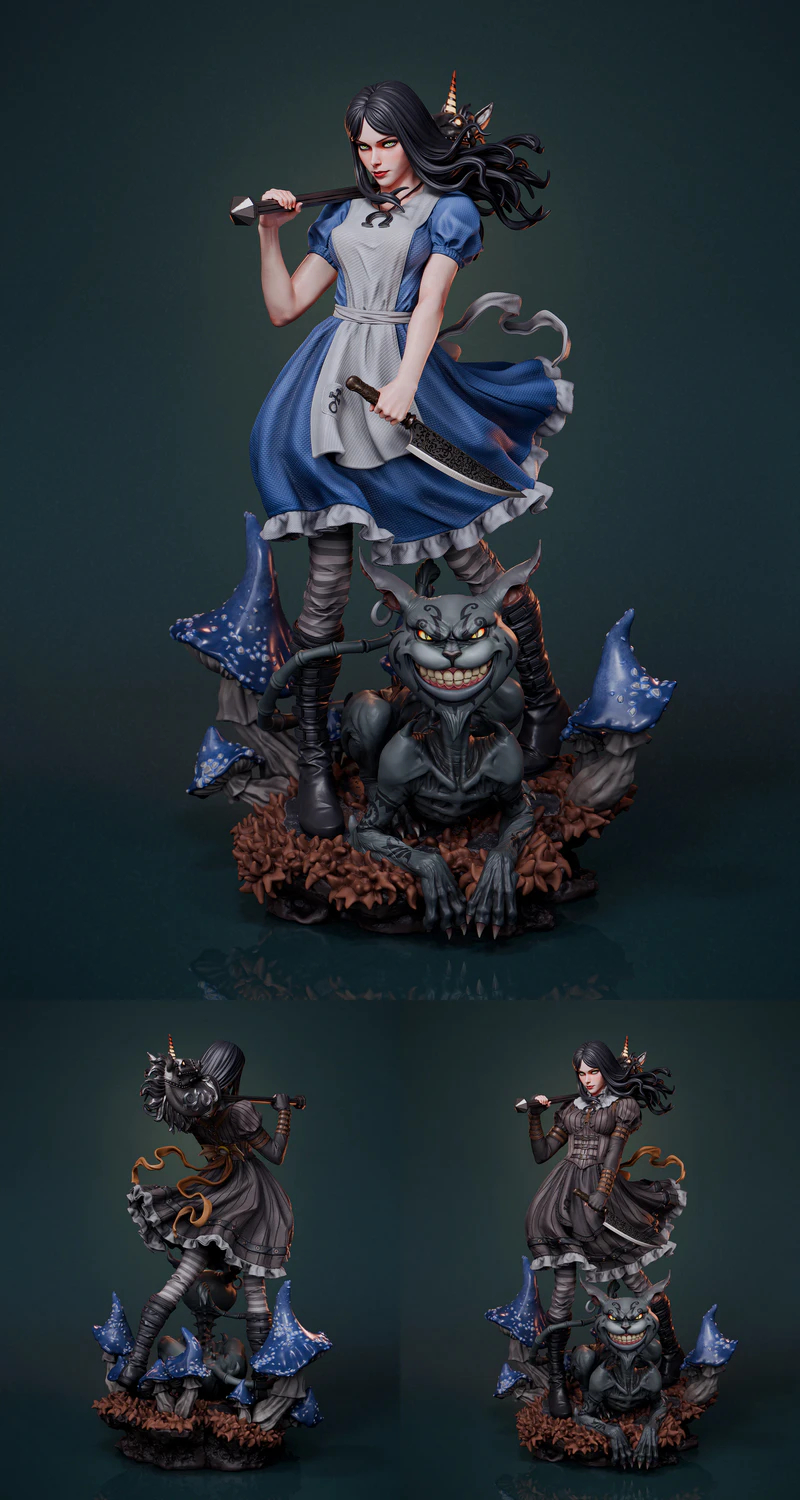 Alice Liddell 3D Printable Miniature STL File STL model for 3D printing