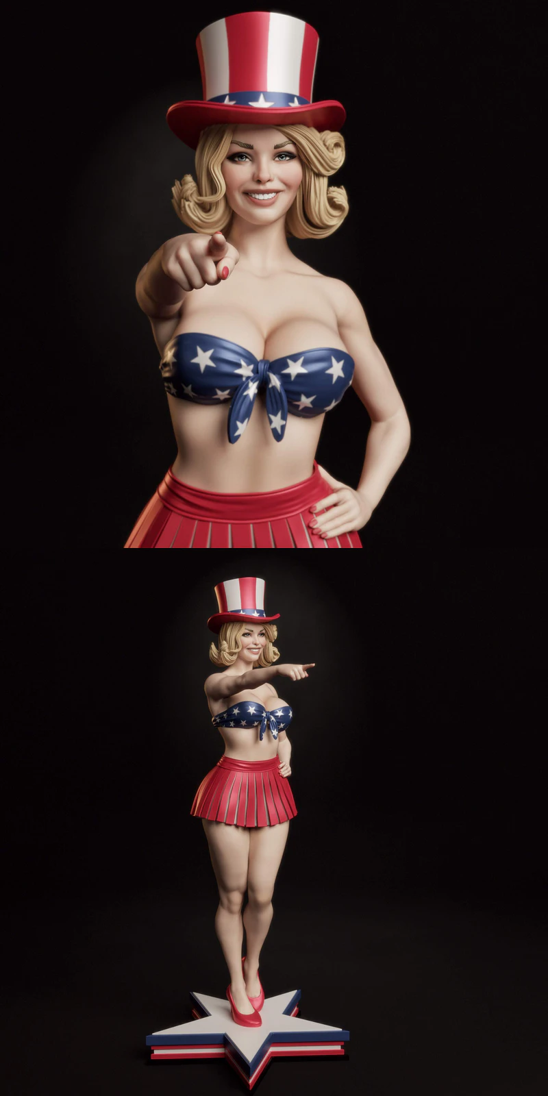 All American Bombshell STL model for 3D printing