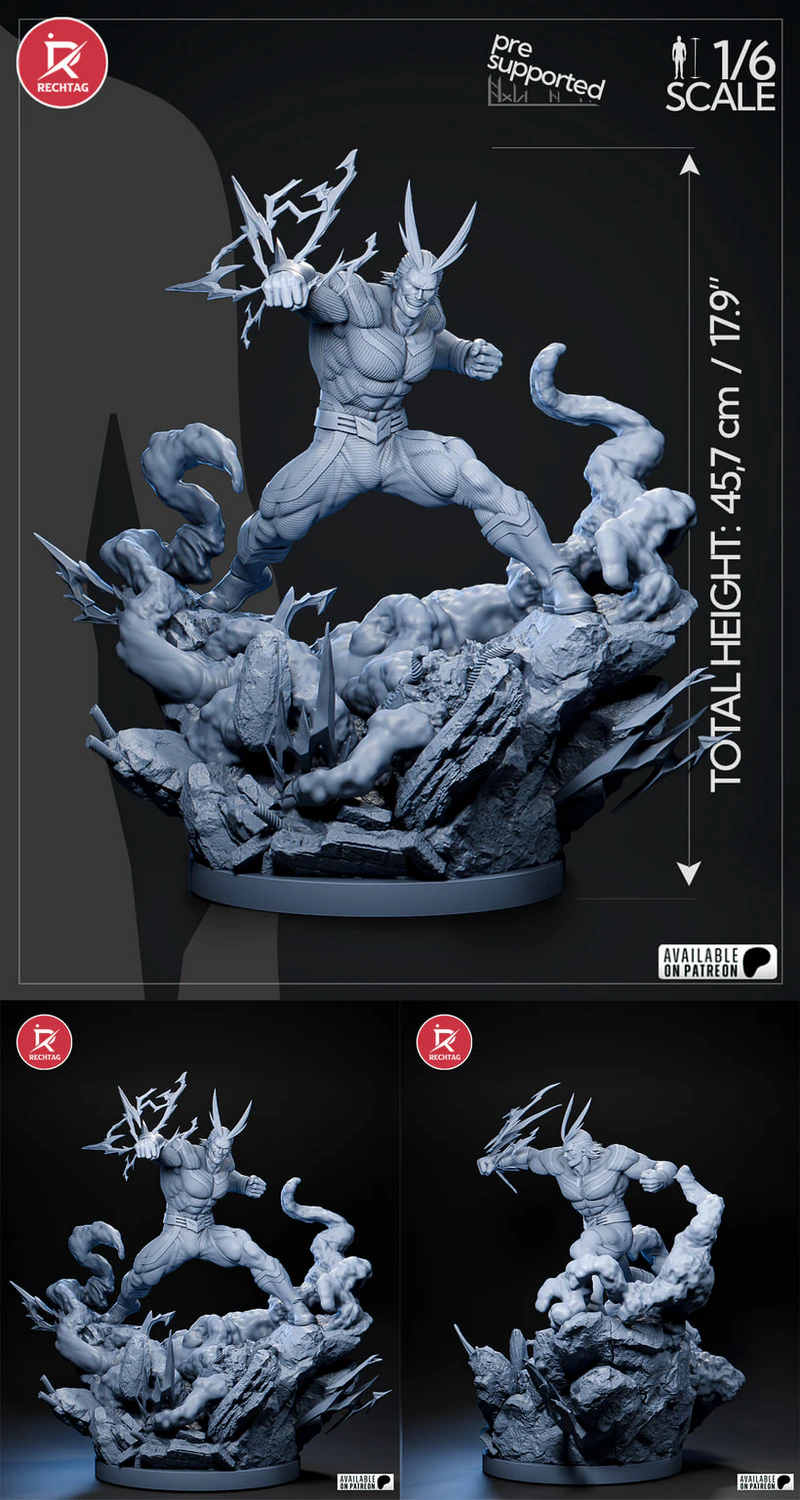All Might STL model for 3D printing