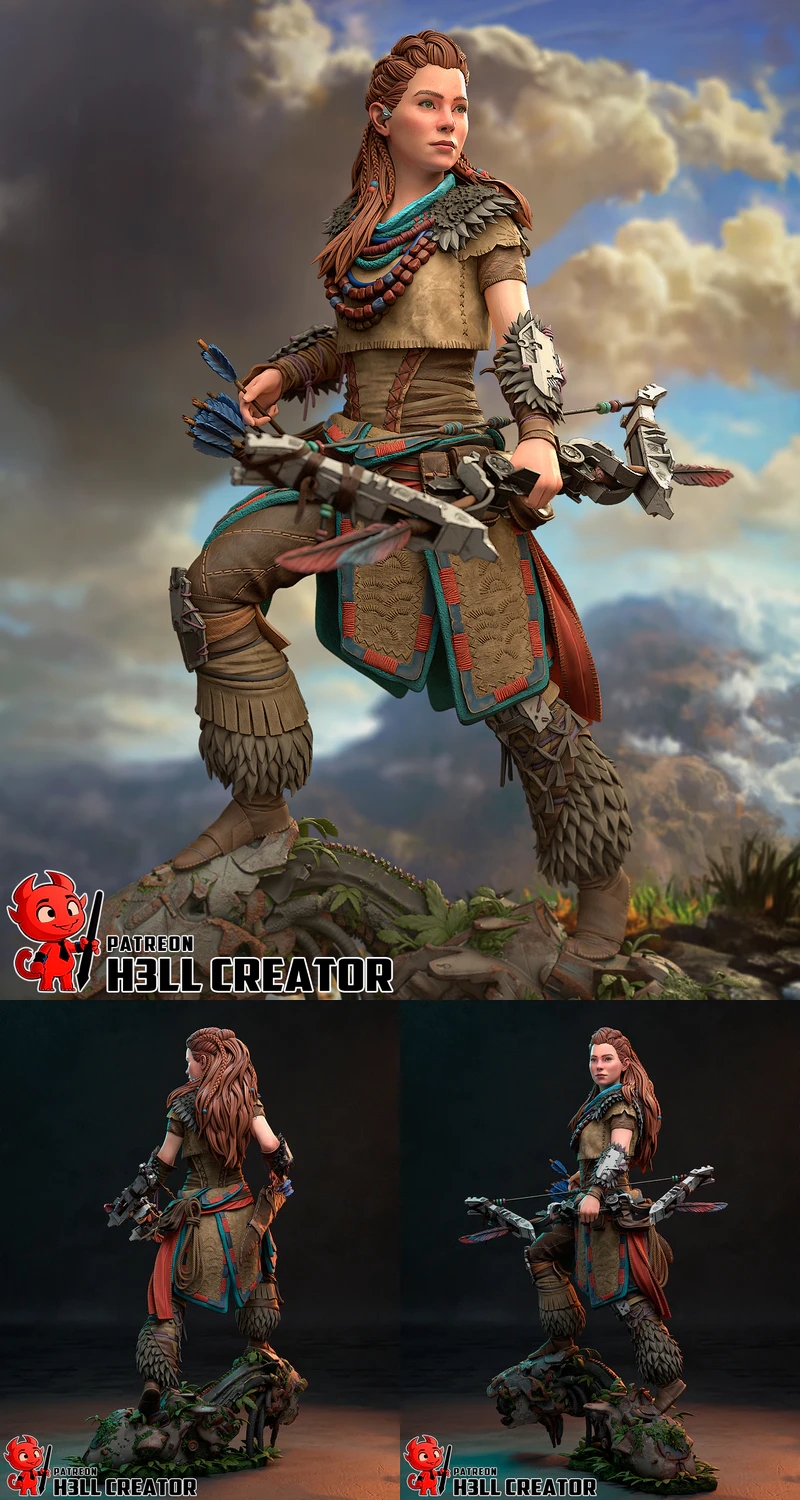 Aloy – Horizon Zero Dawn STL File for 3D Printing STL model for 3D printing