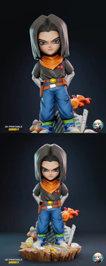 Android 17 STL model for 3D printing