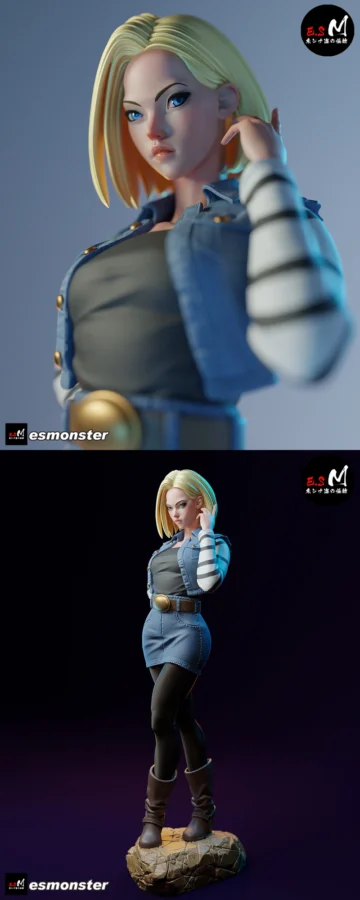 Android 18 – Inspired by Legendary Anime Warriors STL model for 3D printing