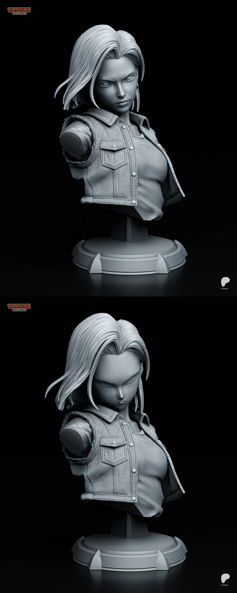 Android 18 – Dragon Ball Z – Bust STL model for 3D printing