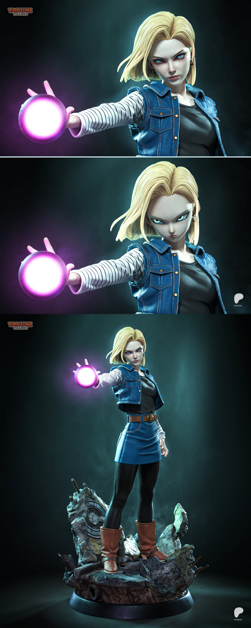 Android 18 – Dragon Ball Z STL model for 3D printing