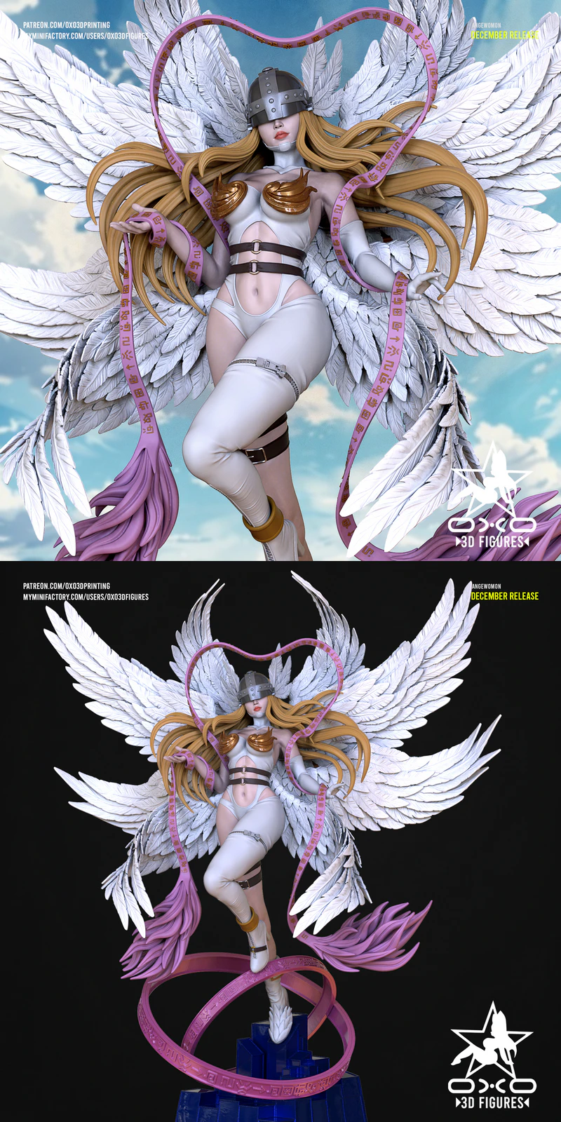 Angewomon Digimon 3D Printable Model for Resin Printer STL model for 3D printing
