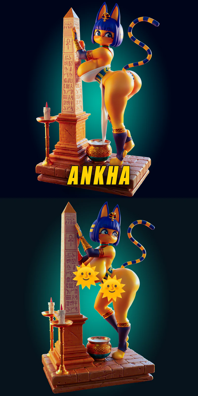 Ankha Super Chubby Miniature STL File for 3D Printer STL model for 3D printing
