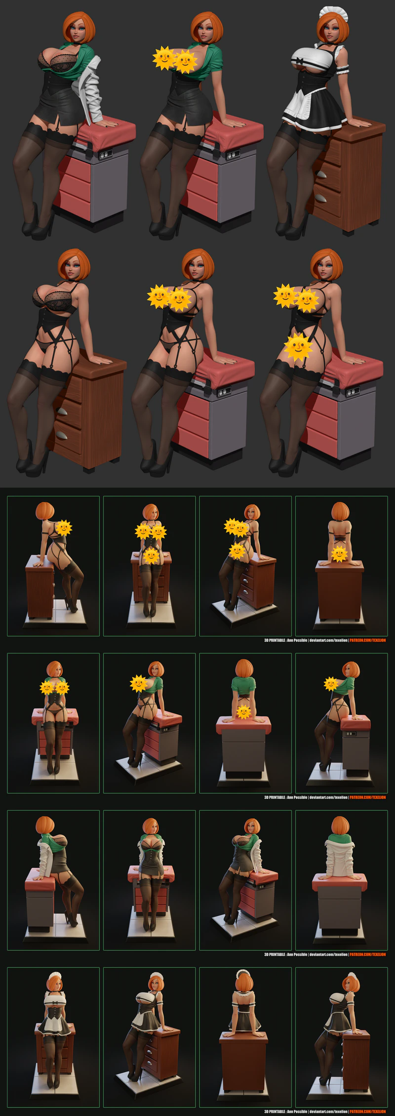 Ann Possible 3D Printable Figure STL Model STL model for 3D printing