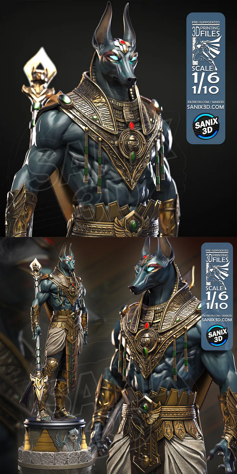 Anubis STL File for 3D Printing STL model for 3D printing