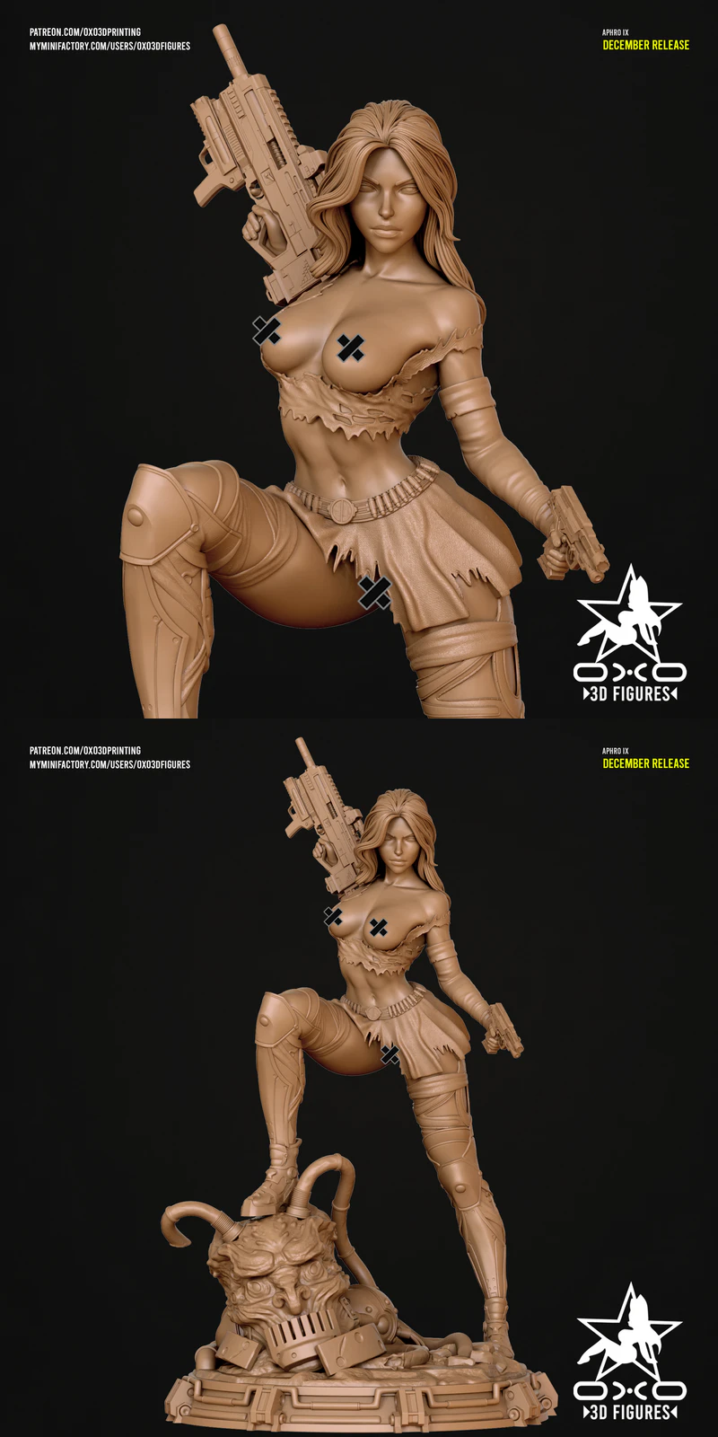 Aphro IX Tabletop Miniature Extra Sculpture STL File STL model for 3D printing