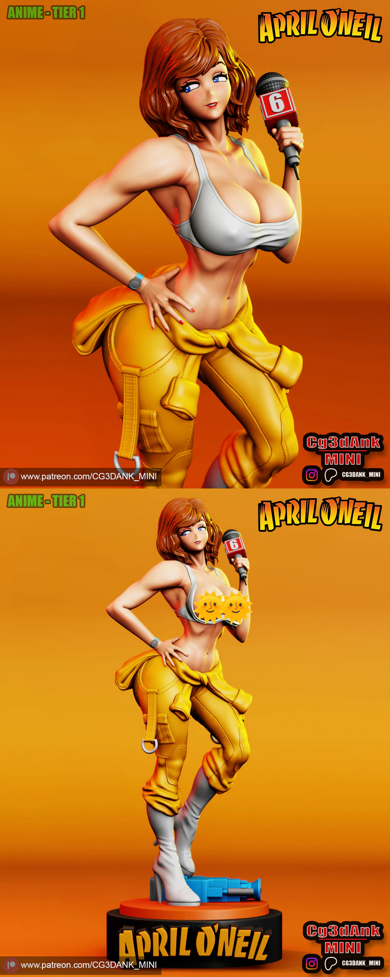 April ONeil STL model for 3D printing