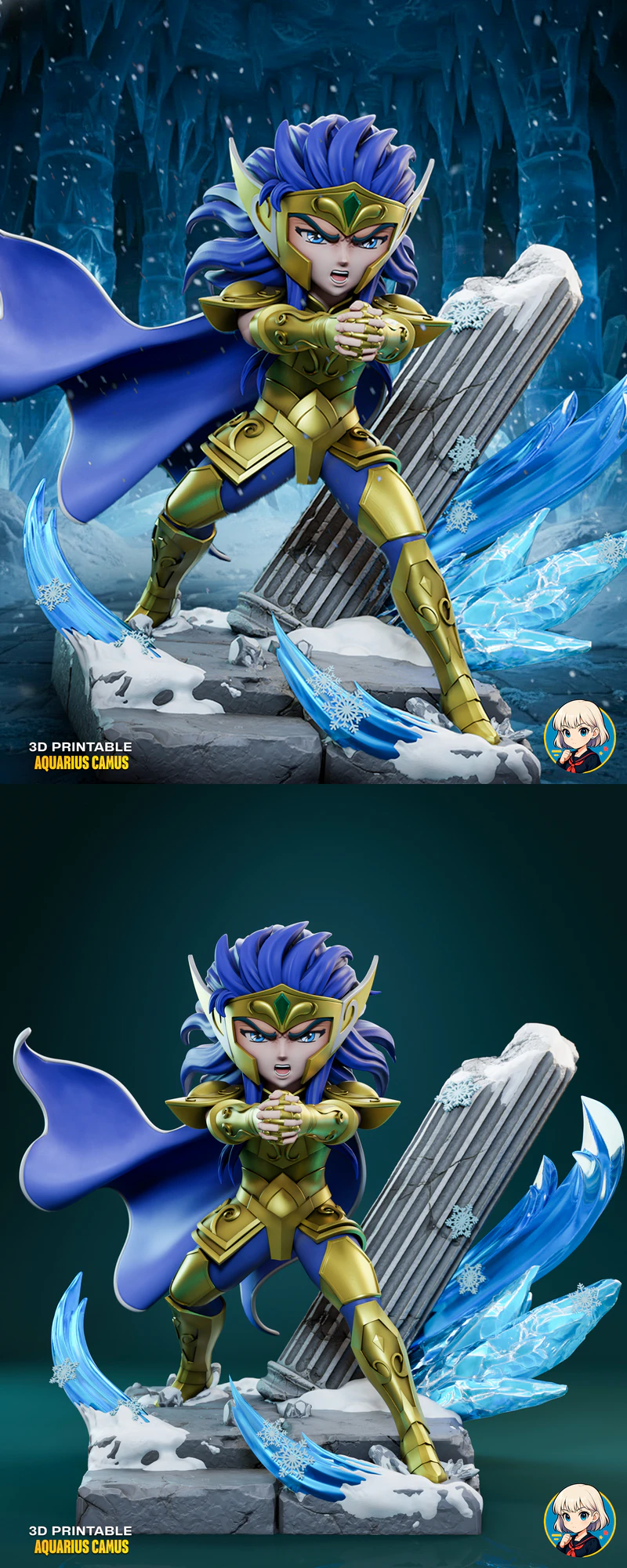 Aquarius Camus Saint Seiya 3D Printable Model STL model for 3D printing