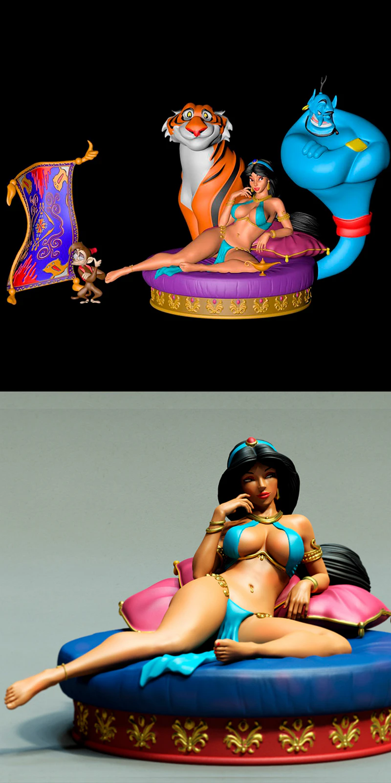 Princess Jasmine Arabian Disney STL Figure for 3D Printer STL model for 3D printing