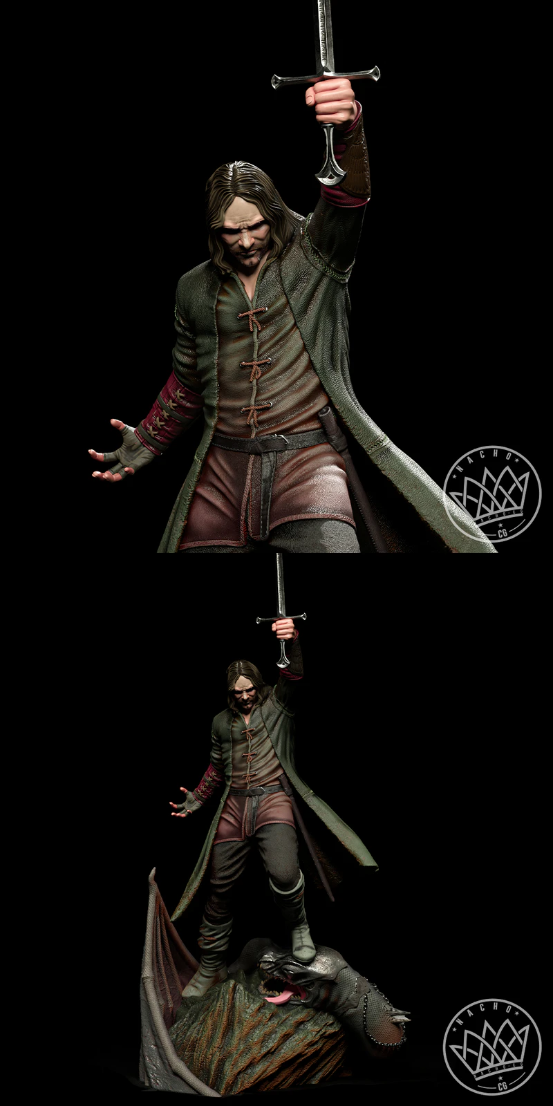 Aragorn – Inspired by The Lord of the Rings STL model for 3D printing