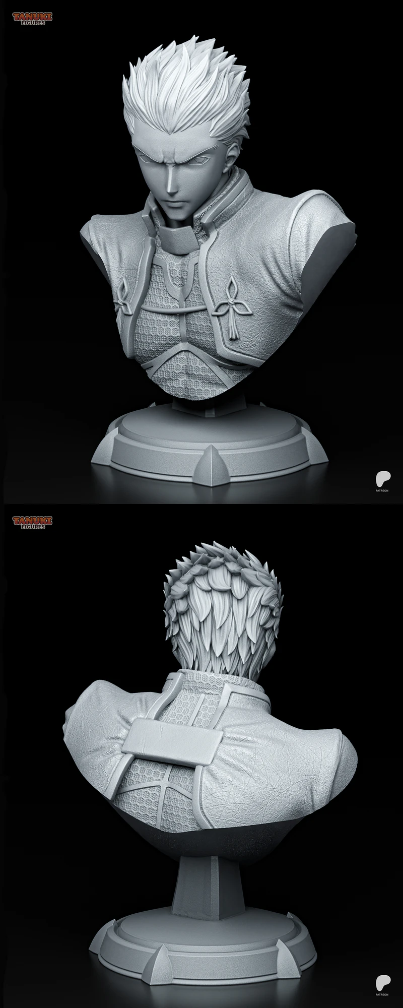 Fate Stay Night Archer Character Bust STL File STL model for 3D printing