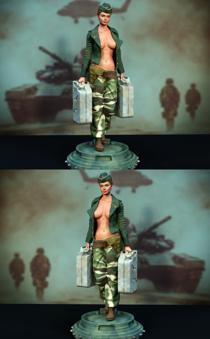 Army Tank pin up STL model for 3D printing
