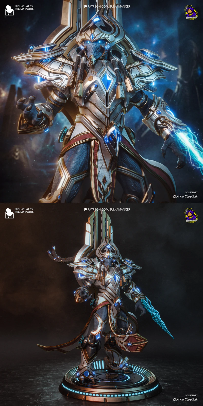 Artanis Starcraft II 3D Printable Miniature STL File STL model for 3D printing