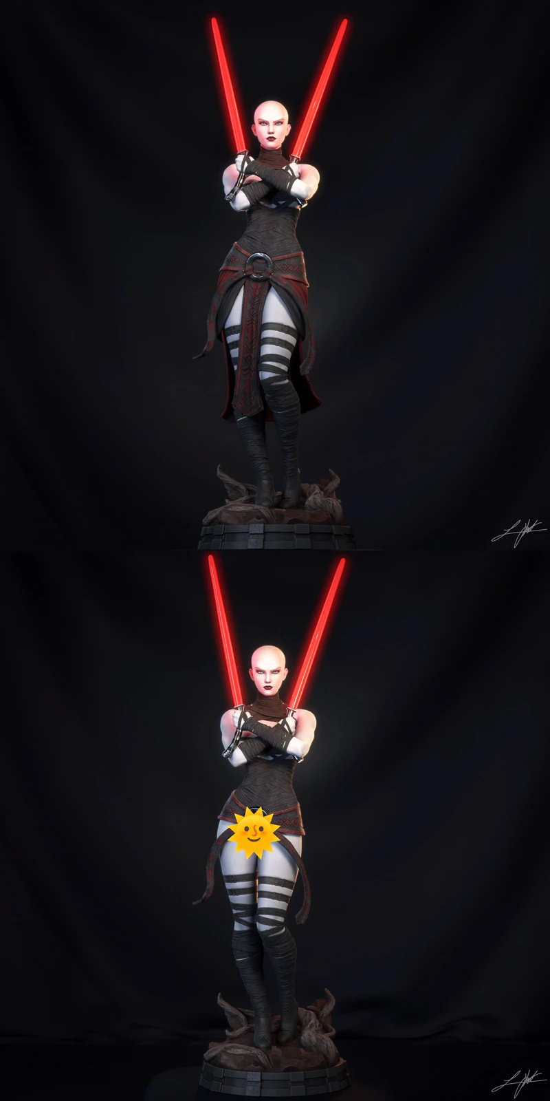 Asajj Ventress Figure STL Model STL model for 3D printing
