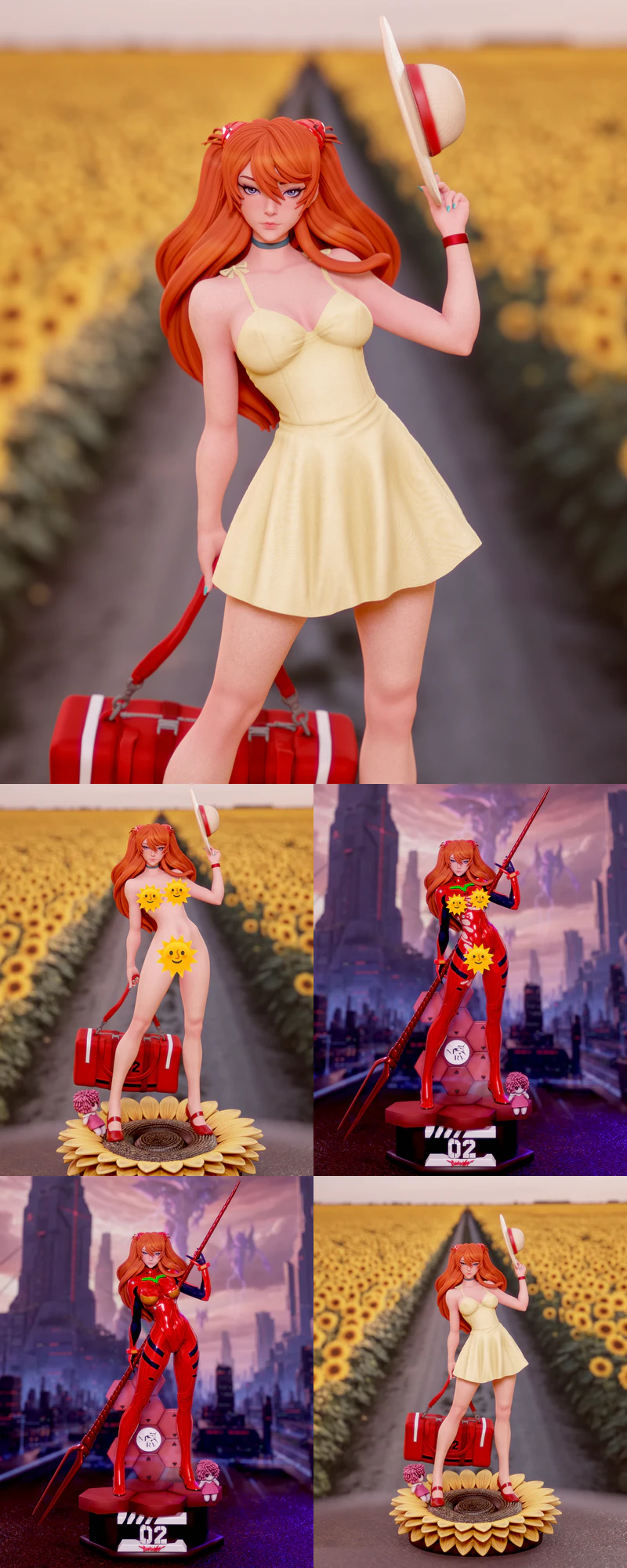 Asuka Evangelion 3D Printable STL File STL model for 3D printing