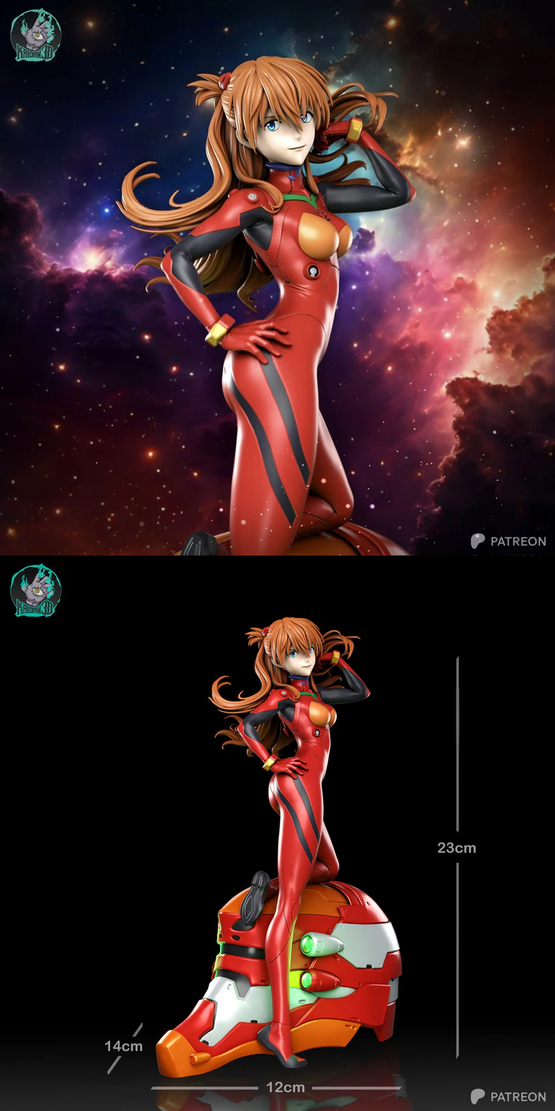 Asuka Langley Miniature STL File for 3D Printer STL model for 3D printing