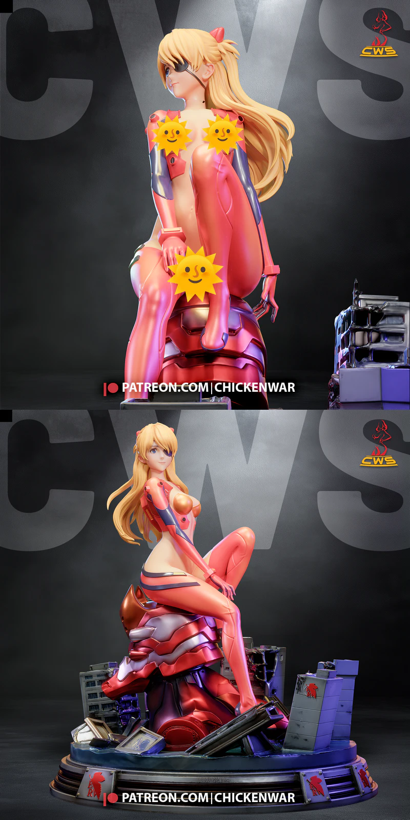 Asuka Langley Evangelion Extra 3D Printable Figure STL STL model for 3D printing