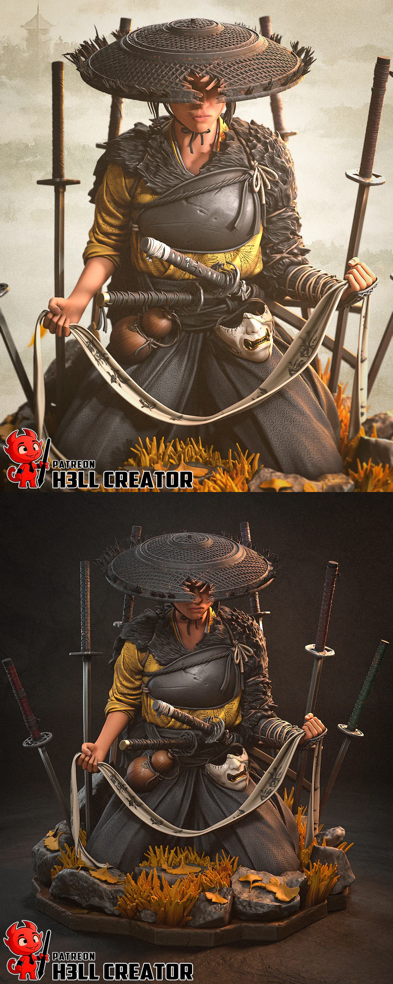 Atsu – Ghost of Yōtei 3D Printable STL Model for Resin Printers STL model for 3D printing
