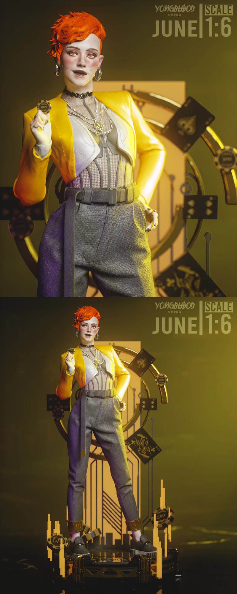 Aurore Cassel – Cyberpunk 2077 STL model for 3D printing