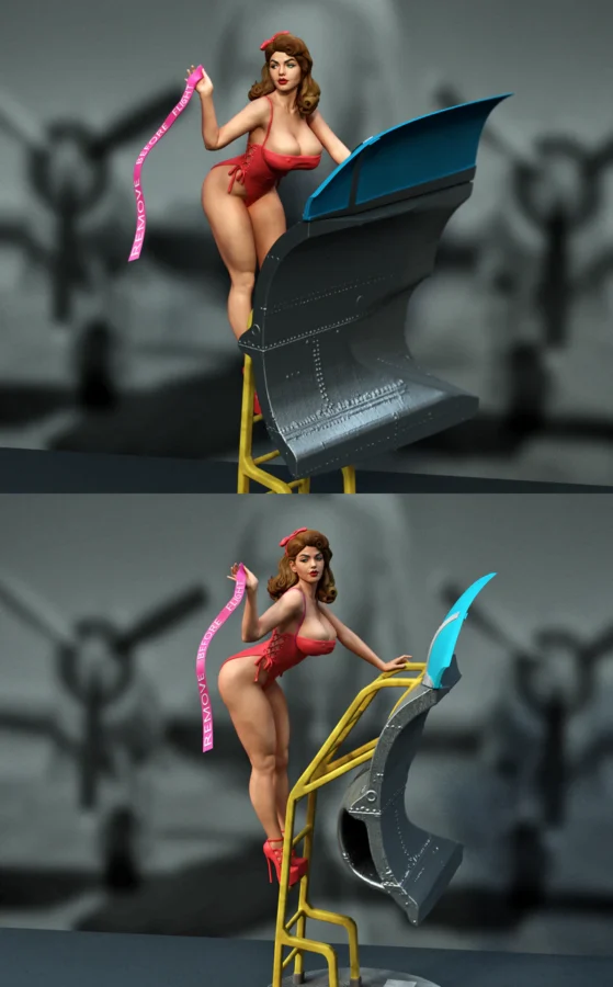 Aviation Pin-Up Girl – Remove Before Flight STL model for 3D printing