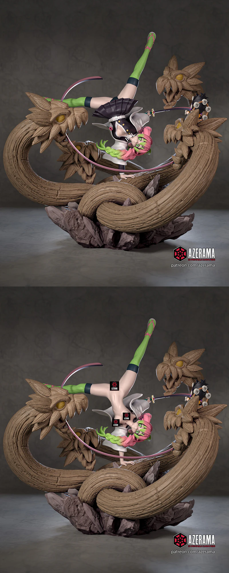 Mitsuri Kanroji Demon Slayer STL Figure for 3D Printer STL model for 3D printing