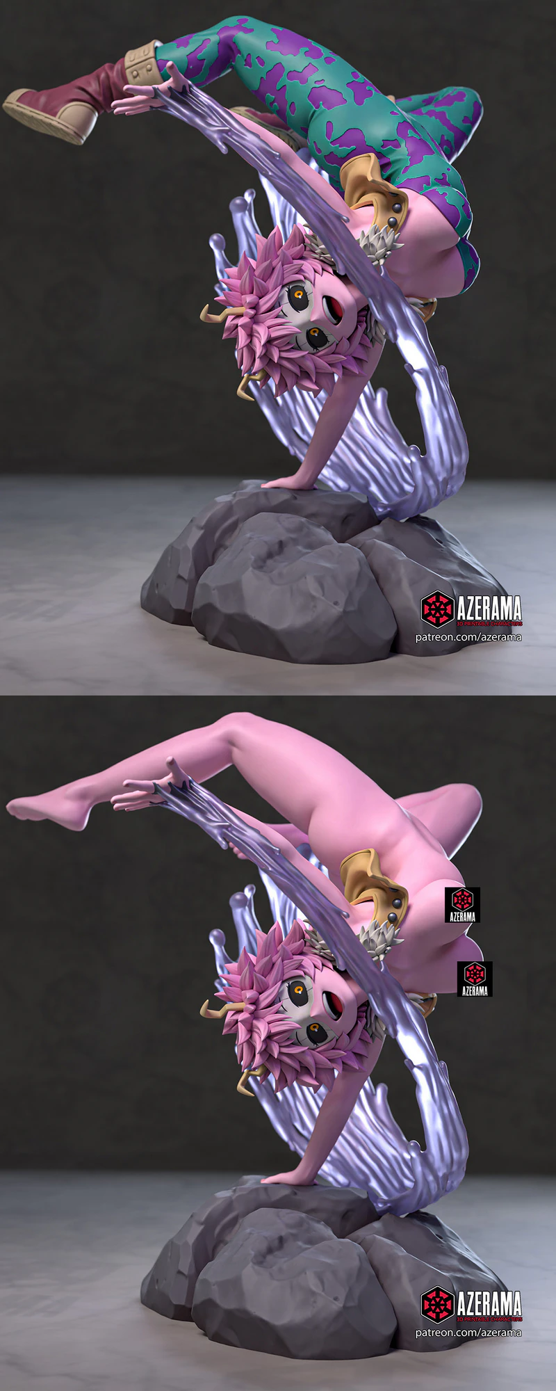 Mina Ashido from My Hero Academia – 3D Printable Bust STL Model STL model for 3D printing