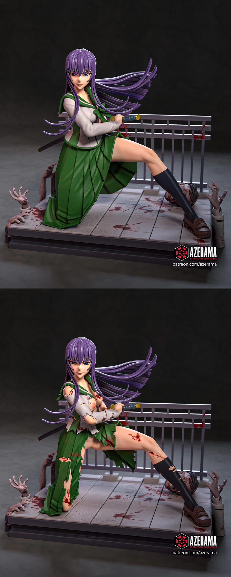 Saeko Busujima STL model for 3D printing