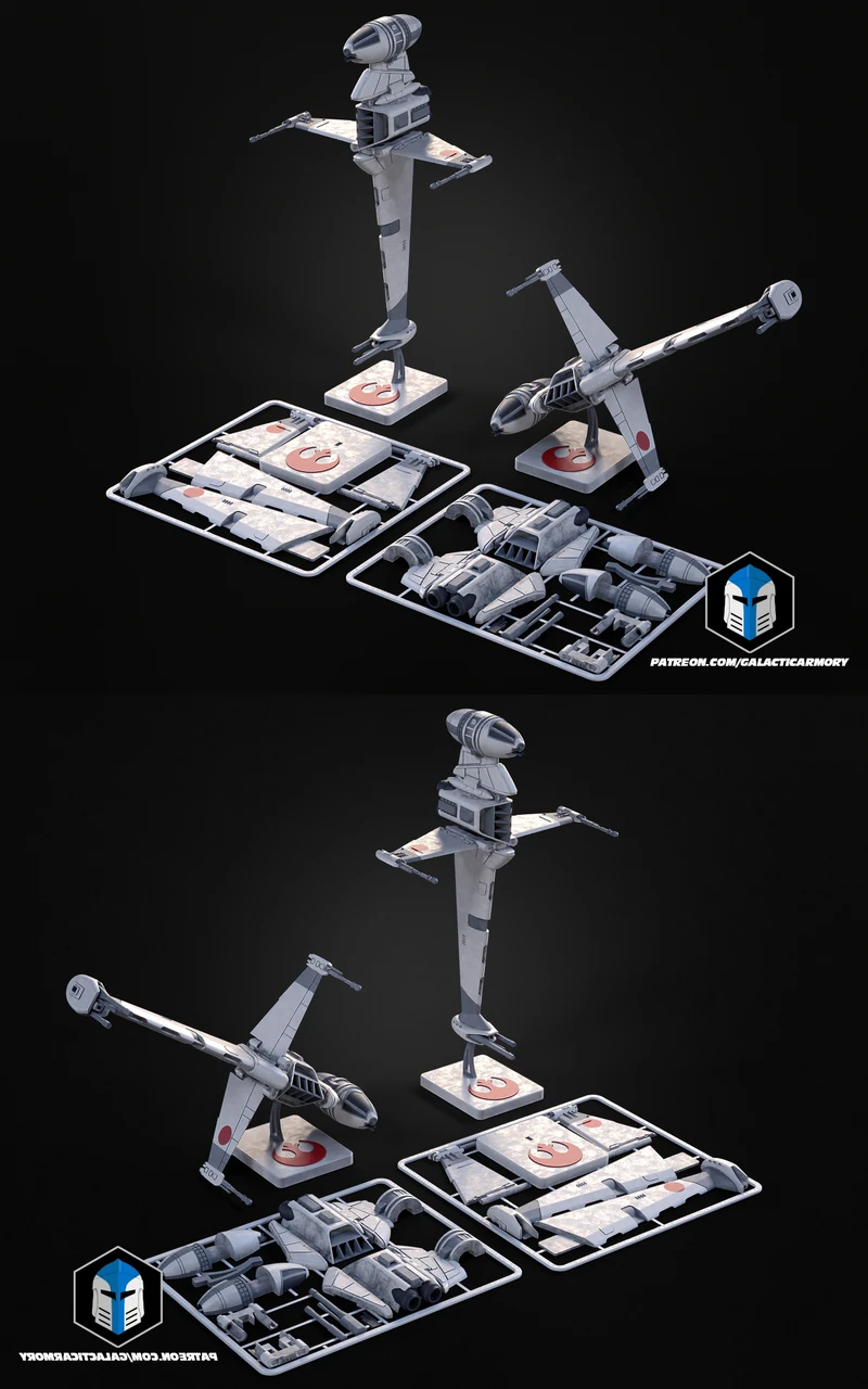 B-Wing Kit Card STL for 3D Printing STL model for 3D printing